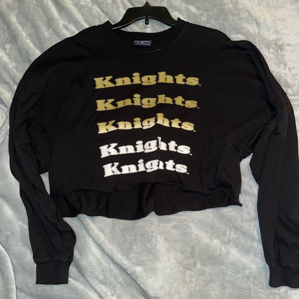 Spirit Jersey UCF Knights Black Cropped Sweatshirt